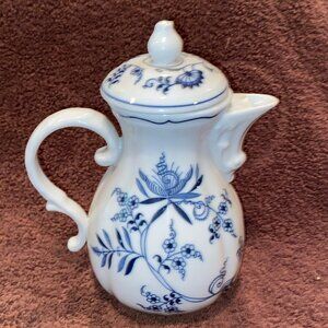 Vintage Blue Danube Onion Japan Banner Logo 8 inch Coffee Pot